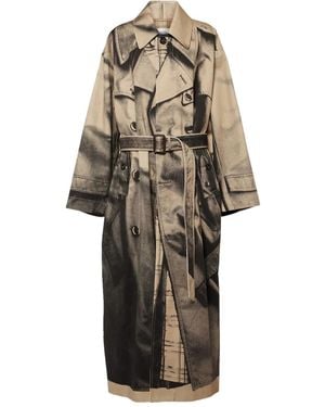 Jean Paul Gaultier Gabardina Trompe-l'oeil con cinturón - Neutro