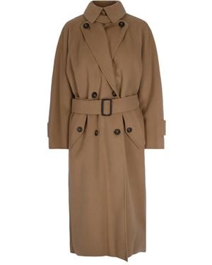 Max Mara Double-breasted belted coat - Neutro