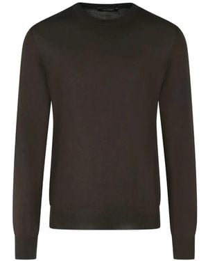 Gran Sasso Crew-Neck Long-Sleeve Sweater - Black