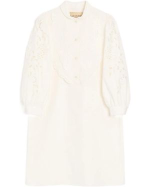 Valentino Garavani Broderie-Anglaise Shirt Dress - White