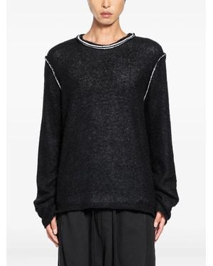 Andrea Ya'aqov Sweater Met Ronde Hals - Zwart