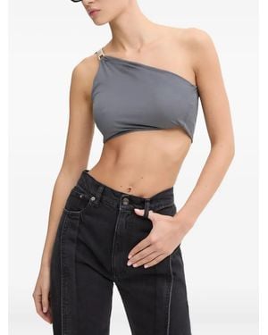 Rick Owens One-Shoulder Draped Top - Blue