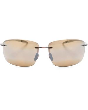 Maui Jim Breakwall Rectangle-Frame Sunglasses - Natural