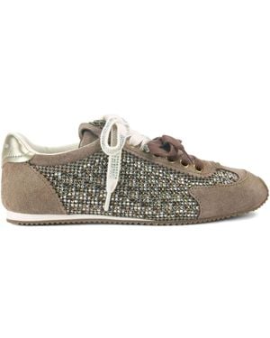 Kurt Geiger Islington ビジュートリム スニーカー - ブラウン