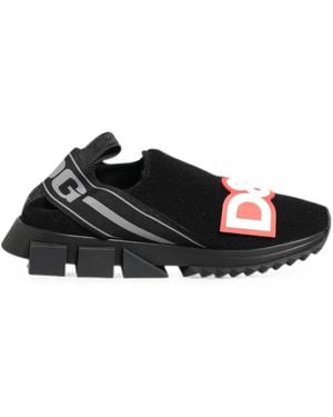 Dolce & Gabbana Sorrento Logo-Strap Trainers - Black