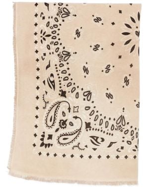 Kujten Sciarpa Hachiko Bico Con Stampa Paisley E Frange - Neutro