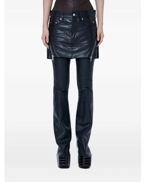 Rick Owens Bolan Banana Zip-Detail Mini Skirt - Blue