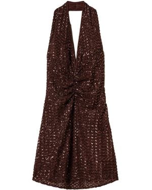 Twinset Sequinned Mini Dress - Brown