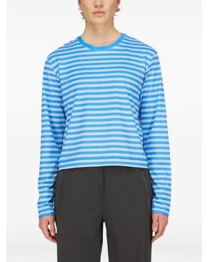 UNNA Striped-Pattern Long-Sleeve T-Shirt - Blue