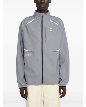 On Shoes Reflective-Stripes Jacket - Gray