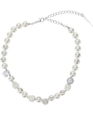 ShuShu/Tong Beaded Rhinestone Necklace - White