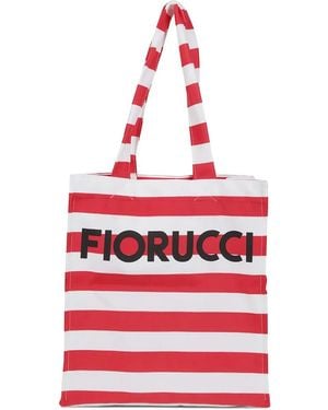 Fiorucci Striped Tote Bag - Red