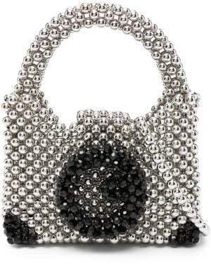 Germanier Bead-Embellished Tote Bag - White