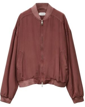 Versace Chaqueta Bómber Con Logo Bordado - Rojo