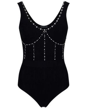 Liu Jo Bodysuit With Jewel Embroidery - Black