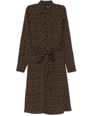 Ralph Lauren Long-Sleeve Midi Dress - Natural