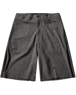 _J.L - A.L_ Belt-Loops Welt-Pockets Shorts - Grey