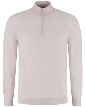 Gran Sasso Zipped Jumper - White