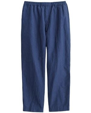 A Kind Of Guise Banasa Pinstripe-Pattern Elasticated-Waistband Trousers - Blue