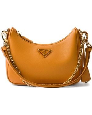 Prada Re-Edition 2005 Textured Satchel Bag - Brown