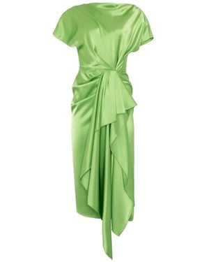 ROKSANDA Zoa Draped Midi Dress - Green