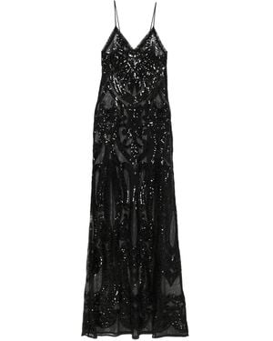 Norma Kamali Sequin-Embellished Gown - Black