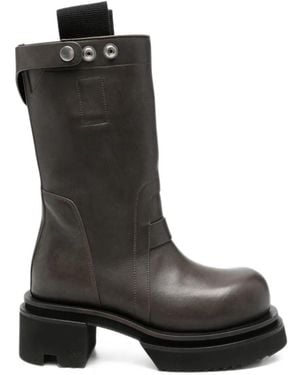 Rick Owens Stud-Embellished Platform Boots - Black
