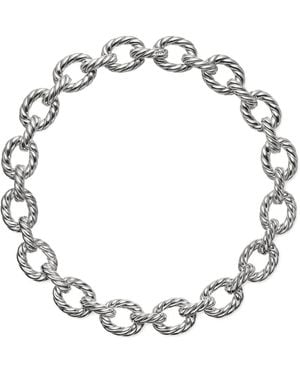 David Yurman Sterling Oval-Link Necklace - White