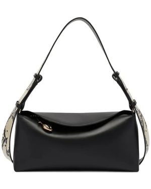Erdem East West Bloom Shoulder Bag - Black