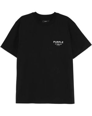 Purple Brand Logo T-Shirt - Black