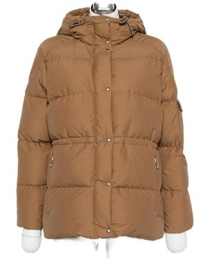Moncler Himalaya Hooded Short Down Jacket - Brown