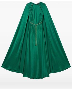 Danamé Cape-Style Chain-Belt Maxi Dress - Green