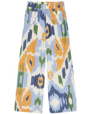 Emporio Sirenuse Ikat-Print Trousers - White