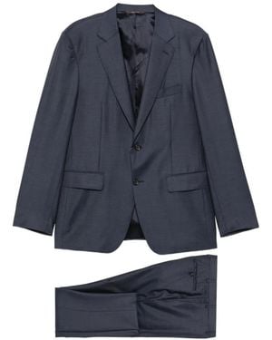 Canali Single-Breasted Wool Suit - Blue