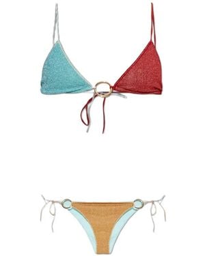 Oséree Lumiére Colorè O-Kini Ring-Embellished Bikini - White