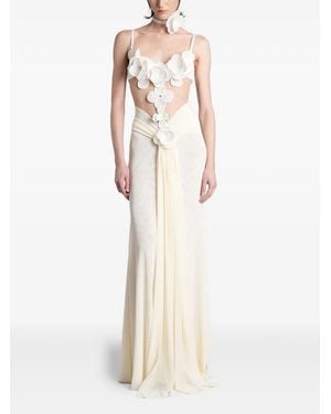 David Koma Flared Sleeve Dress - Natural