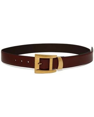 Versace Logo-Print Buckle Belt - White
