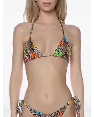 MC2 Saint Barth Top De Bikini Leah Con Mariposas Estampadas - Neutro