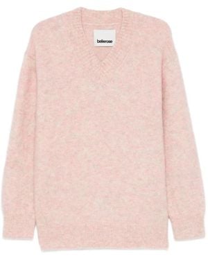 Bellerose Jersey Con Cuello En V - Rosa
