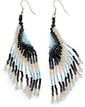 DSquared² Beaded Drop Earrings - White