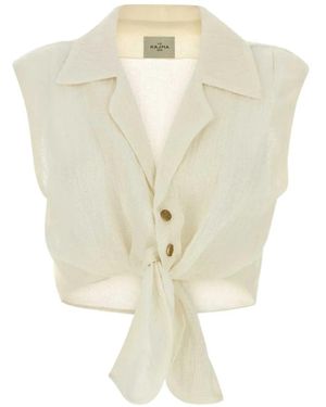 LeKasha Camicia Con Nodo - Bianco