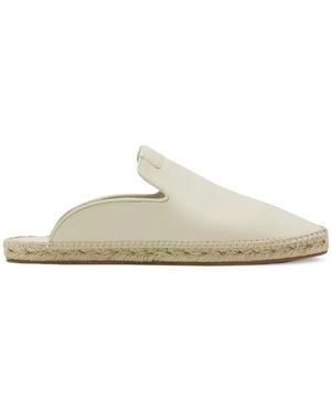 Lanvin Espadrille Leather Mules - White