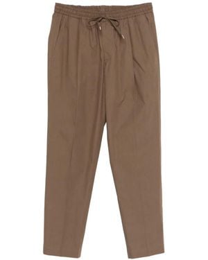 Briglia 1949 Drawstring-Waist Pleated Trousers - Brown
