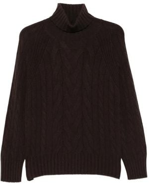 D.exterior Cable-Knit Roll-Neck Jumper - Black