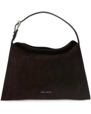 Orciani Trinity Leather Tote Bag - Black
