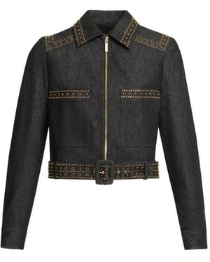 Elie Saab Embellished Denim Jacket - Black