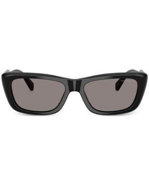 Miu Miu Gafas De Sol Con Montura Rectangular - Gris