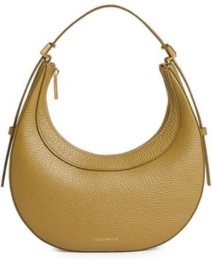 Coccinelle Mini Whisper Grained-Leather Shoulder Bag - Metallic