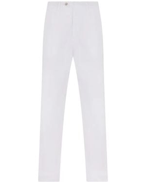 Fedeli Straight-Fit Linen Trousers - White