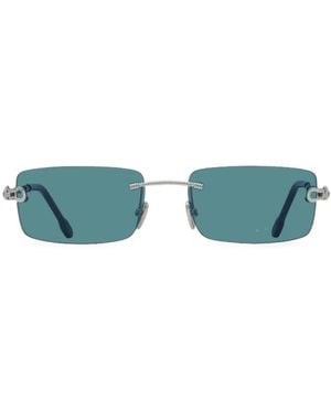 Fred Rectangle-Frame Sunglasses - Green